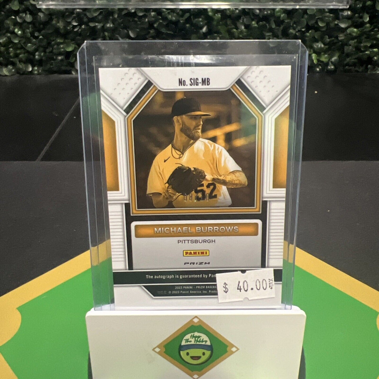Michael Burrows 2023 Panini Prizm Signatures Gold Prizm /10 #SIG-MB.1 Auto