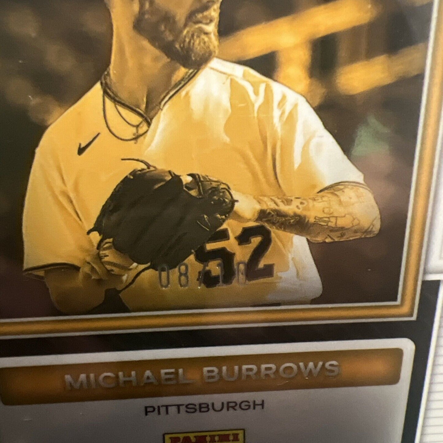 Michael Burrows 2023 Panini Prizm Signatures Gold Prizm /10 #SIG-MB.1 Auto