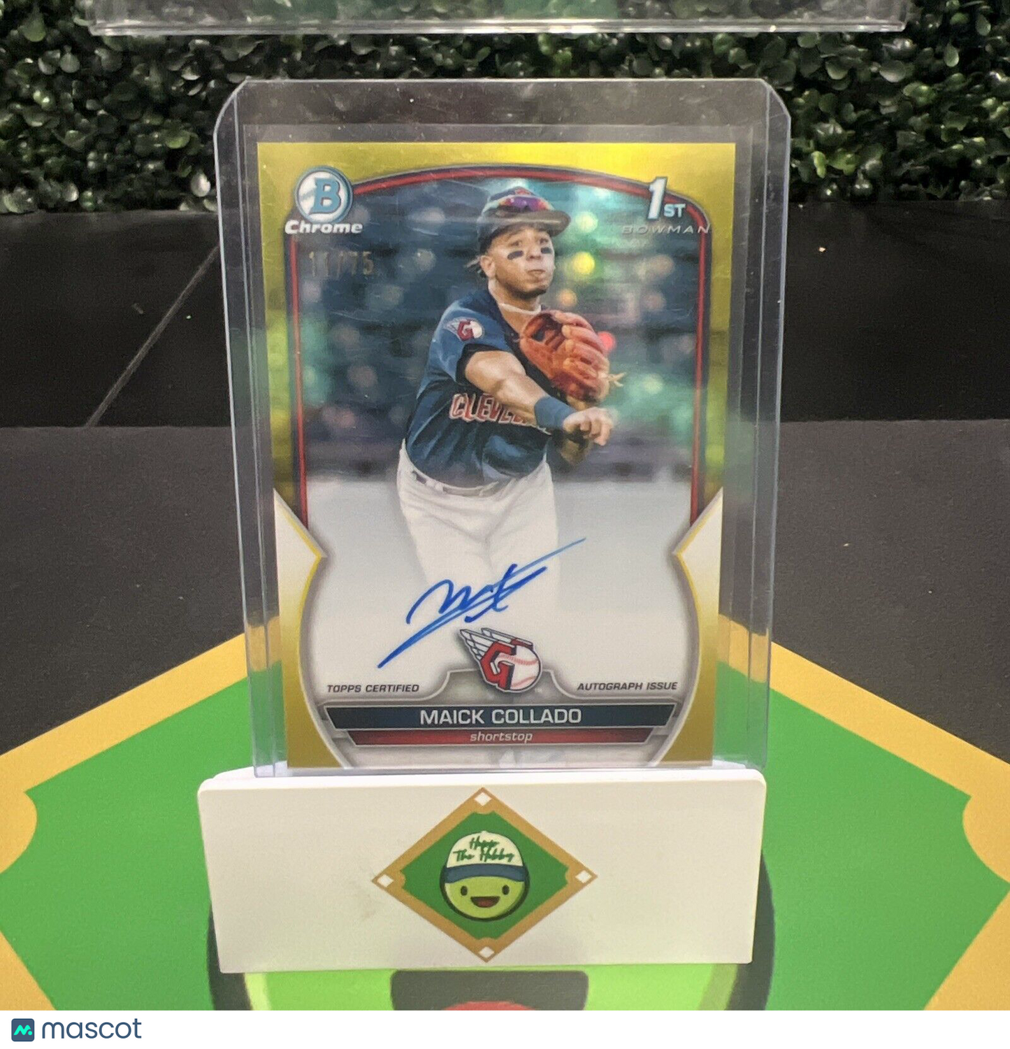 Maick Collado 2023 Bowman Chrome Prospect Auto Yellow #CPAMCO /75