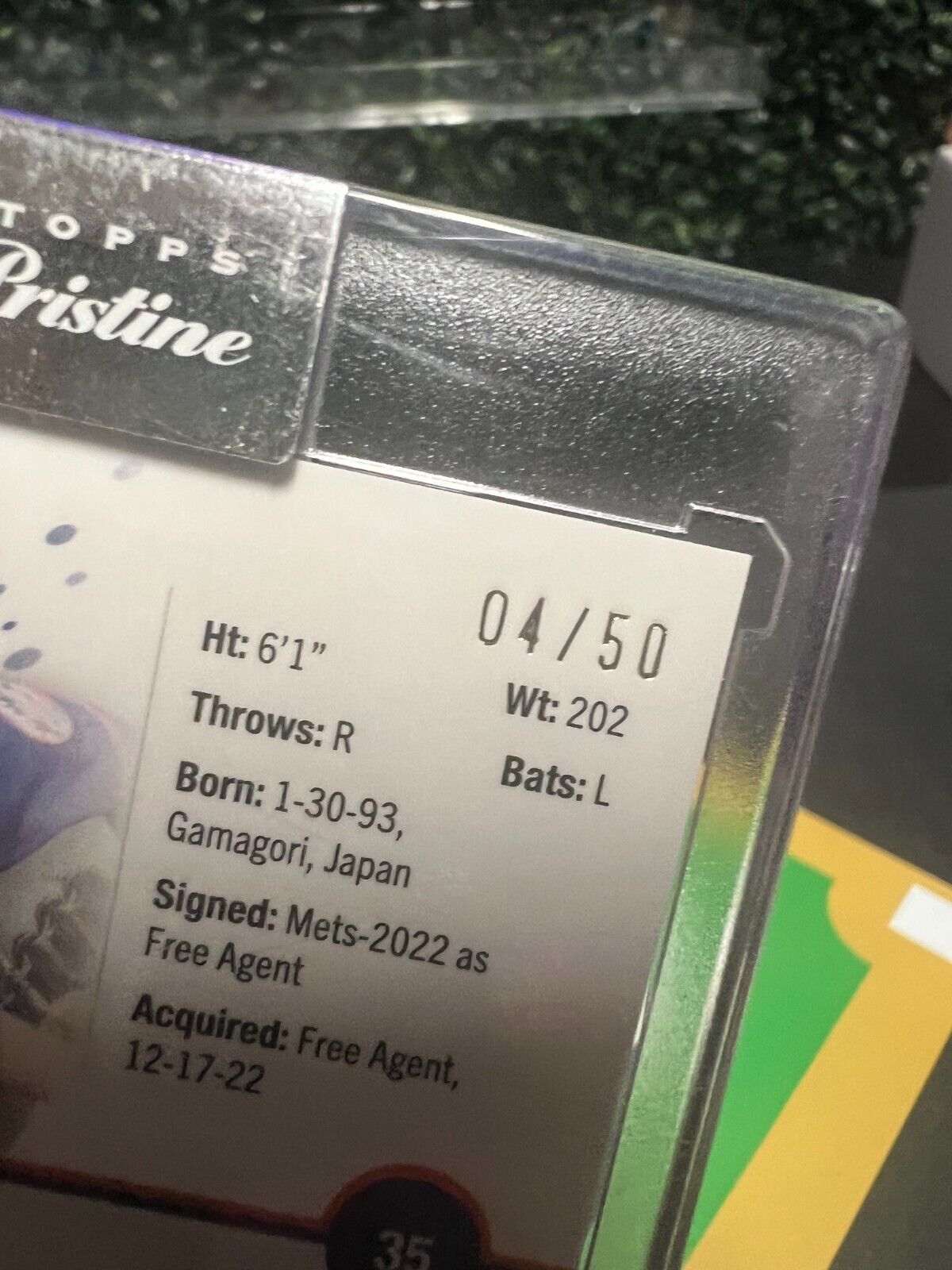 Kodai Senga 2023 Topps Pristine - Gold Refractor #35 /50 (RC)