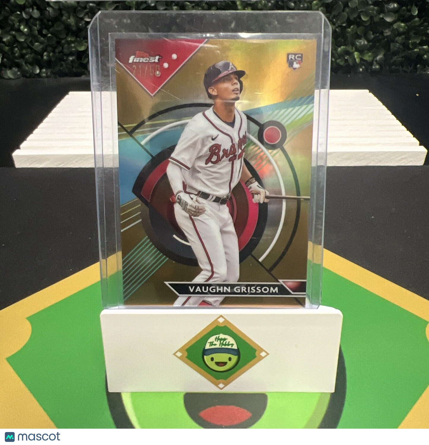Vaughn Grissom 2023 Topps Finest Gold Refractor 21/50 RC Rookie #88