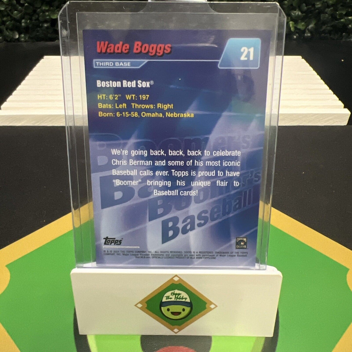 Wade Boggs 2024 Topps x Chris Berman Boomers Baseball #21 Green 75/75