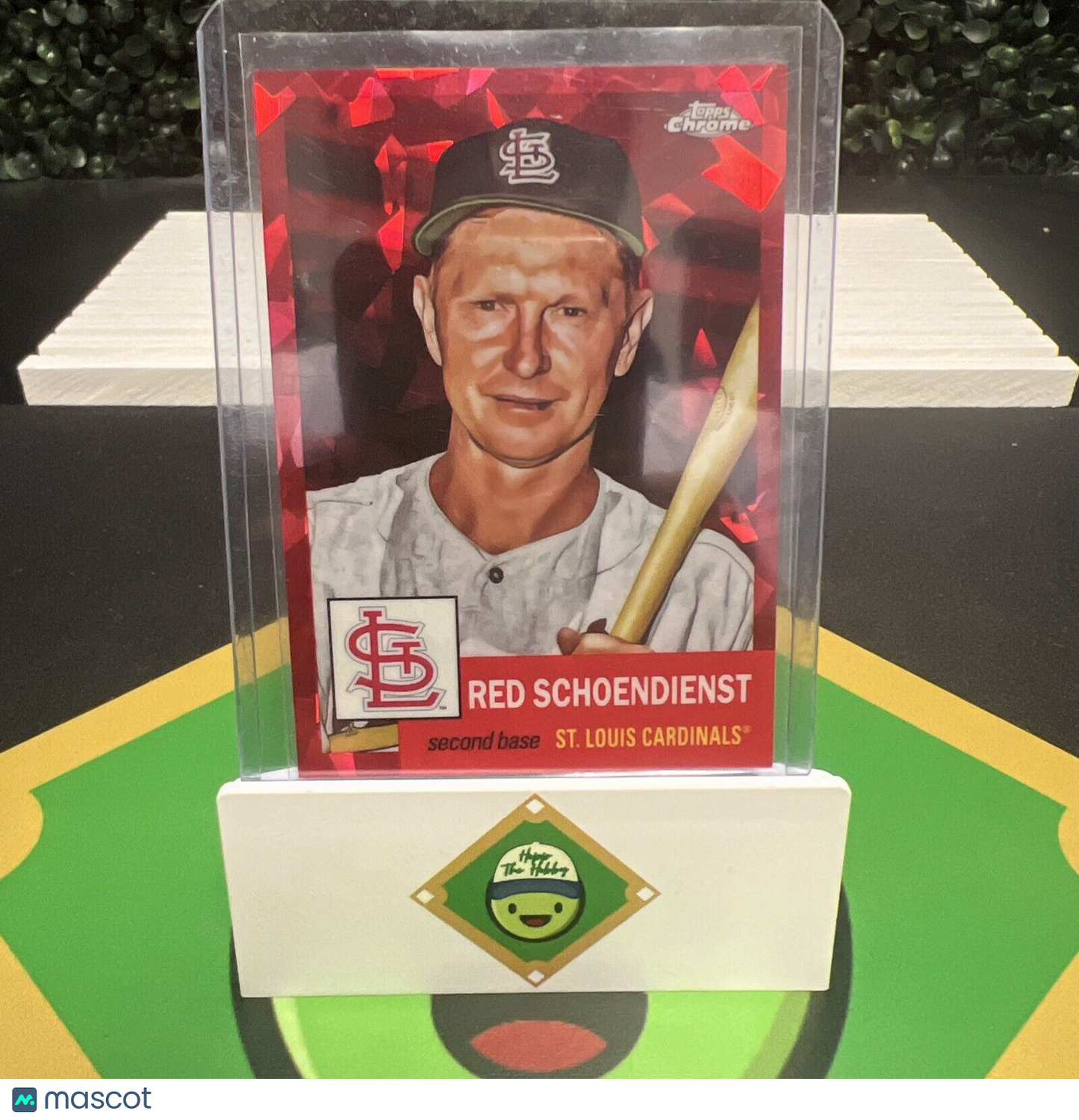 Red Schoendienst 2022 Topps Chrome Platinum Anniversary Red Refractor /100