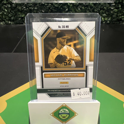 Michael Burrows 2023 Panini Prizm Signatures Gold Prizm /10 #SIG-MB.1 Auto