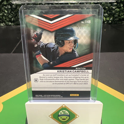 Kristian Campbell 2023 Panini Elite Extra Edition Prime Numbers /60 Red Sox