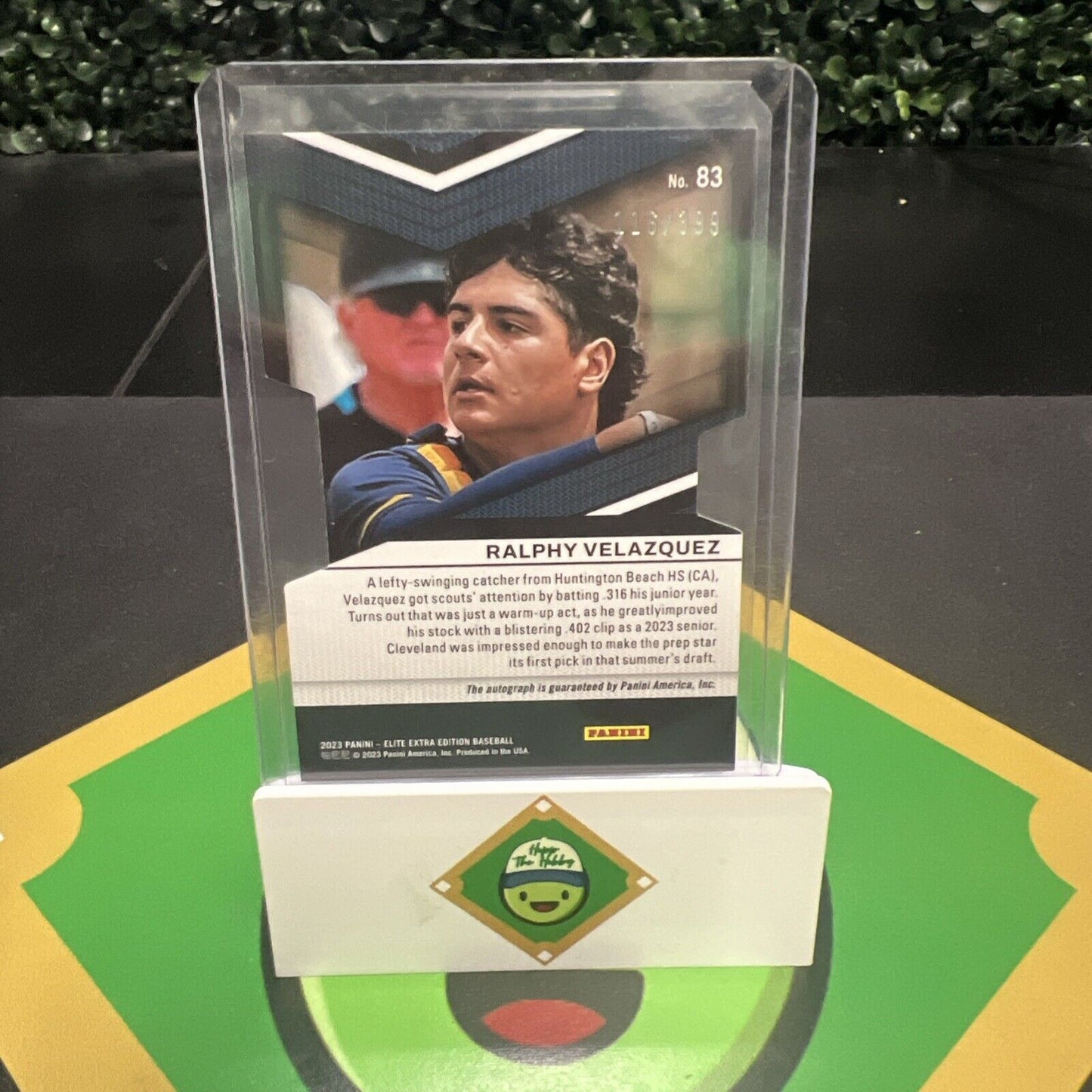 Ralphy Velazquez 2023 Panini Elite Extra Edition Auto Green Status Die Cut /399