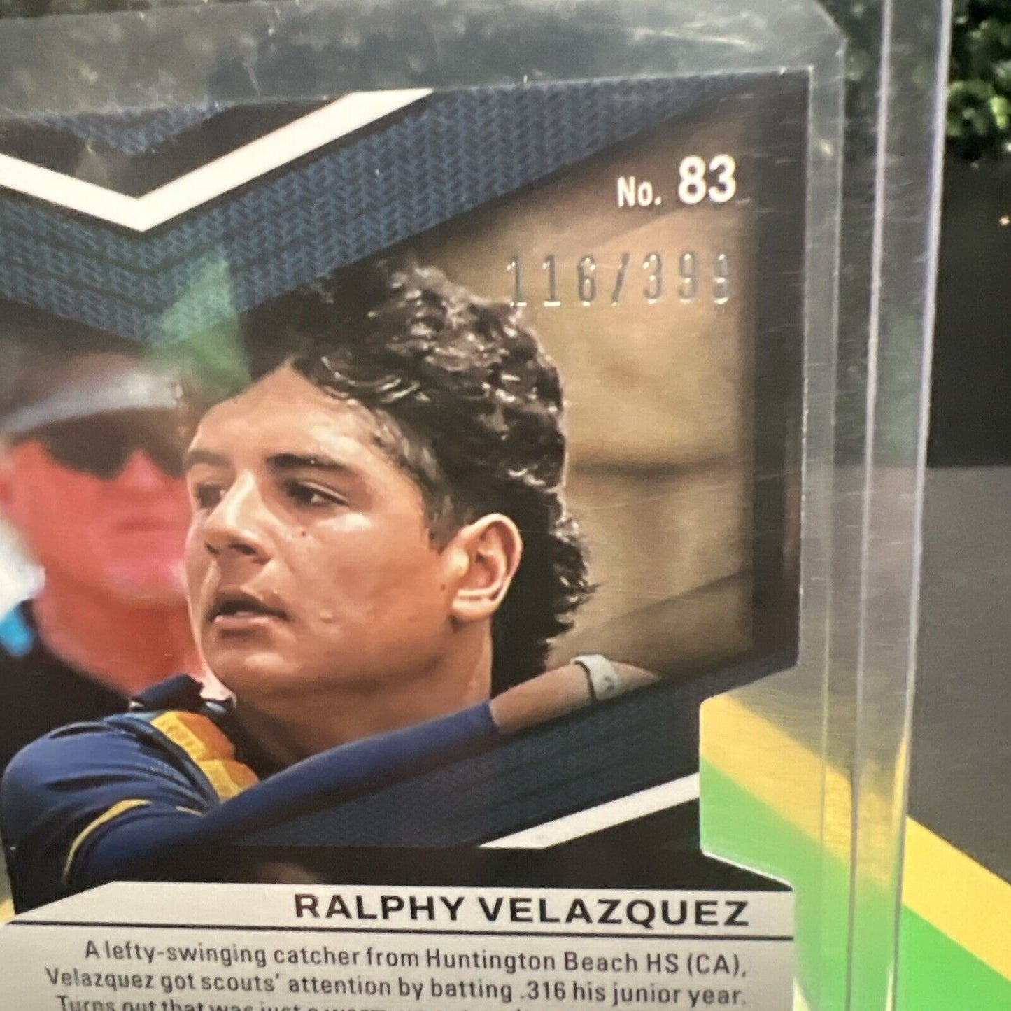 Ralphy Velazquez 2023 Panini Elite Extra Edition Auto Green Status Die Cut /399