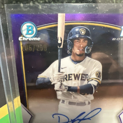 DANIEL GUILARTE 2023 Bowman Chrome On-Card Auto 1st Purple Refractor /250