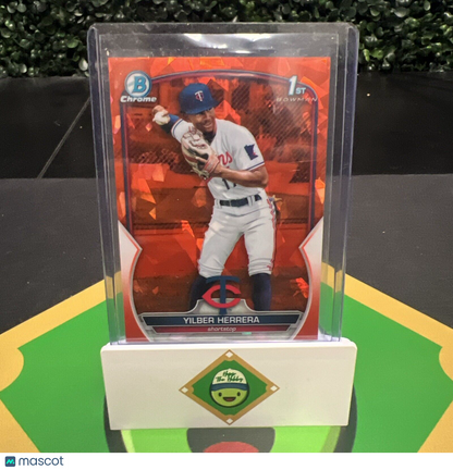 YILBER HERRERA 2023 Bowman Chrome Sapphire Orange 22/50 1st Bowman Twins RC