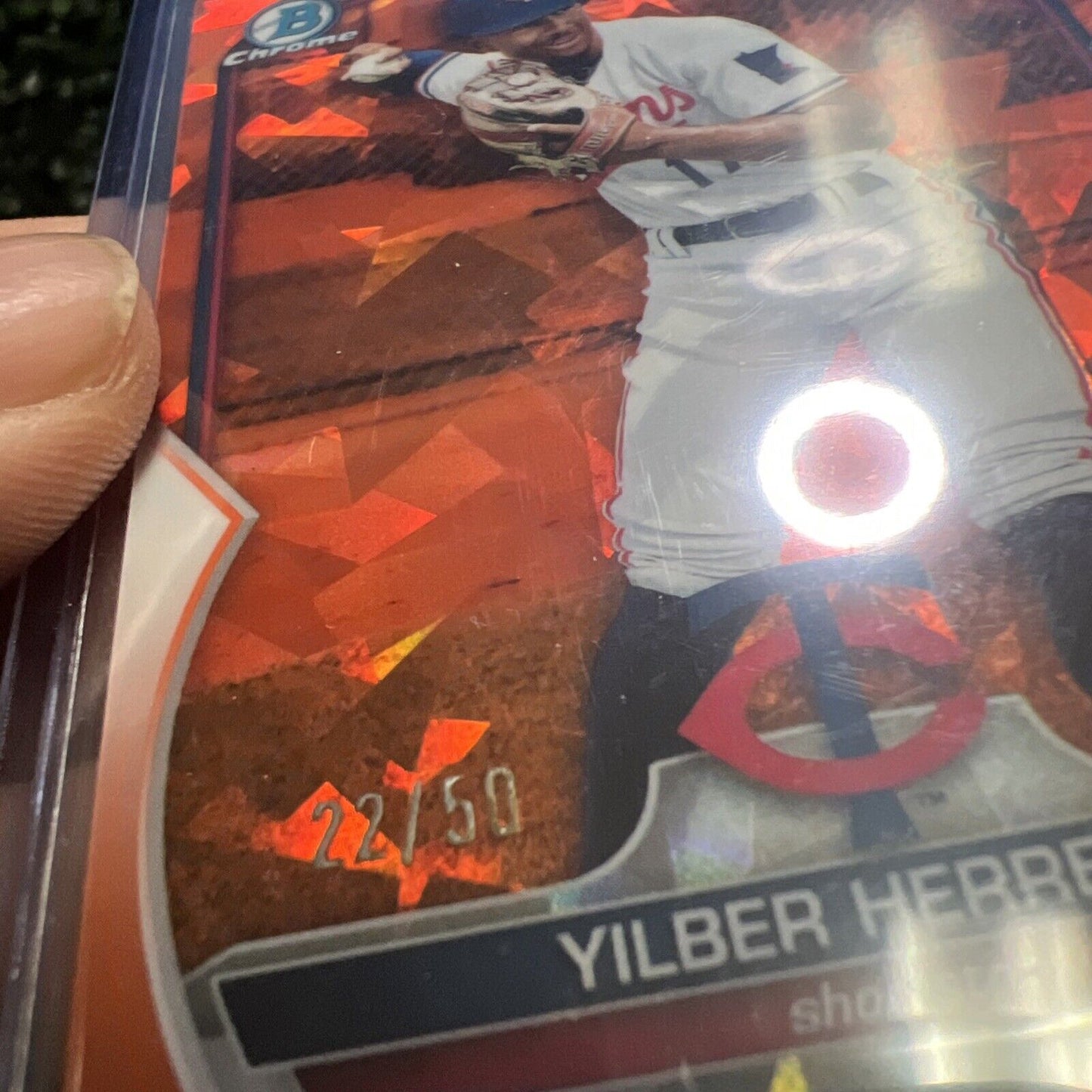 YILBER HERRERA 2023 Bowman Chrome Sapphire Orange 22/50 1st Bowman Twins RC