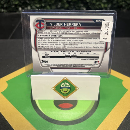 YILBER HERRERA 2023 Bowman Chrome Sapphire Orange 22/50 1st Bowman Twins RC