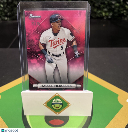 Yasser Mercedes 2023 Bowman Sterling Magenta Refractor #/75 Minnesota Twins
