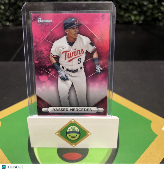 Yasser Mercedes 2023 Bowman Sterling Magenta Refractor #/75 Minnesota Twins