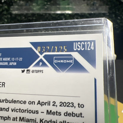 KODAI SENGA 2023 Topps Chrome Blue/Aqua Lava /125 RC Rookie New York Mets