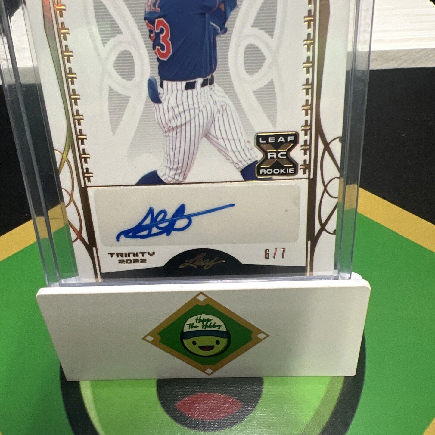 Jesus Baez 2022 Leaf Trinity Gold Spectrum Auto 6/7  BA-JB2 New York Mets
