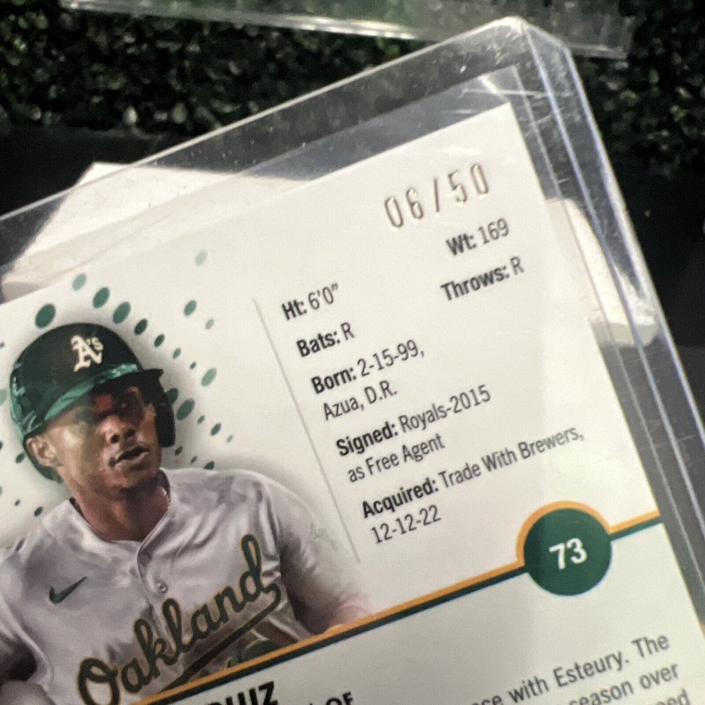 ESTEURY RUIZ TOPPS PRISTINE GOLD REFRACTOR 6/50 RC A'S #73
