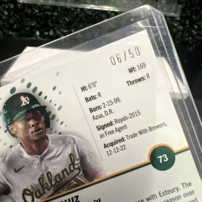ESTEURY RUIZ TOPPS PRISTINE GOLD REFRACTOR 6/50 RC A'S #73