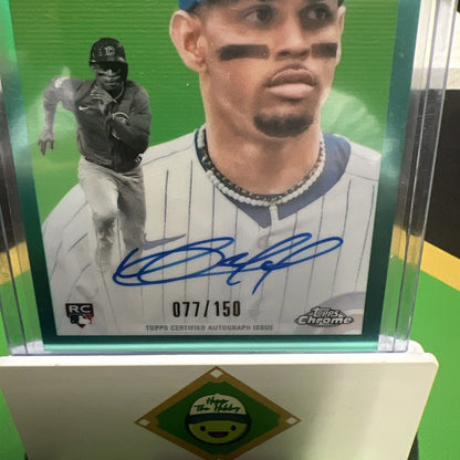 CHRISTOPHER MOREL 2023 TOPPS CHROME PLATINUM AQUA REFRACTOR RC AUTO /150 CPA-CMO