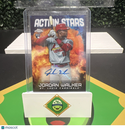 Jordan Walker 2023 Topps Update Action Stars Autographs ASCA-JW Rookie Auto 6/25