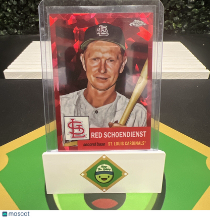 Red Schoendienst 2022 Topps Chrome Platinum Anniversary Red Refractor /100